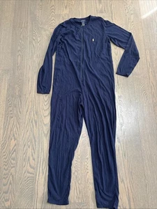 Polo Ralph Lauren Men's Size Medium One Piece Sleepwear Navy Blue EUC - Picture 1 of 9
