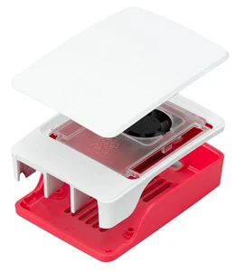 RASPBERRY PI 5 Gehäuse, weiß/rot - Bild 1 von 1