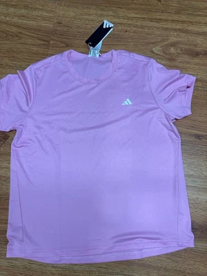 Adidas Women Aeroready Tee Training True Pink Sports NWT Size Large - Image 1 of 2