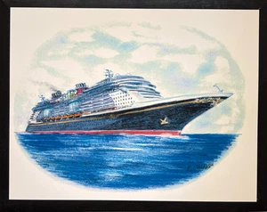 Obra de arte original... ms TESORO DE DISNEY... crucero... lado de estribor DCL 2024 - Imagen 1 de 1