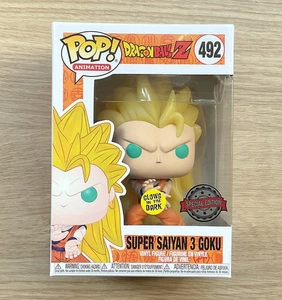Funko Pop Dragon Ball Z Super Saiyan 3 Goku GITD #492 + Protector Gratis - Imagen 1 de 6