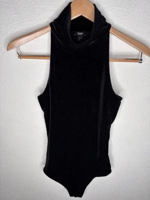 Body Express Negro Terciopelo Cuello Simulado Sin Mangas Contorno Corporal Talla XS NUEVO SIN ETIQUETAS Foto 1 de 4