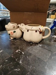 Shawnee Pottery TOM THE PIPER'S SON USA Vintage Pig Spout Teapot Base Planter - Picture 1 of 6