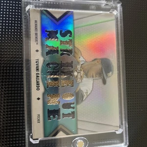 2012 Topps Triple Threads - Relics Yovani Gallardo #TTR-58 Zaffiro /3 (MEM) - Foto 1 di 2
