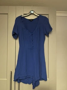 New Look Blue Playsuit Size 8 - Picture 1 of 4