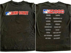 T-shirt Limp BizKit Tour 2000 2 lati cotone nero unisex ristampa S-3XL - Foto 1 di 6