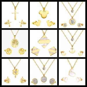 Restposten Schmuck 10 Stk Edelstahl 316 Schmuckset Damen Schmuck Flohmarkt - Bild 1 von 16