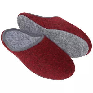 Filzpantoffeln Herren Damen Filz Hausschuhe Filzpantoletten Rot Pantolette 36-47 - Bild 1 von 91