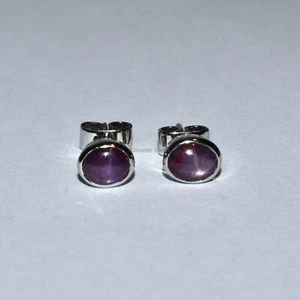 Wonderful Natural star ruby 925 sterling silver earring for Mother Day Gift - Picture 1 of 9