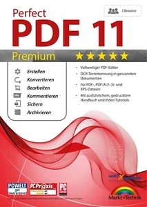 Perfect PDF 11 Premium - PDF-Dokumente bearbeiten und umwandeln - 3er Lizenz-ESD - Bild 1 von 6
