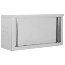 vidaXL 90x40x50 cm Kitchen Wall Cabinet With Sliding Doors - Stainless Steel