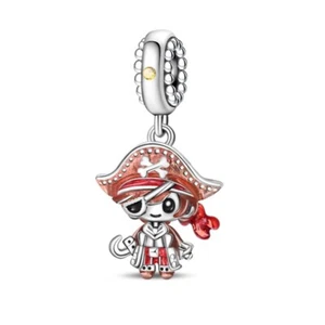 KUNSIR 925 Sterling Silver Island Gentleman Dangle Charm For Bracelet Pendant - Picture 1 of 6