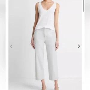 Vince Low-Rise Washed Cotton Crop Pant size 8 Lunar Dust gray - Picture 1 of 14