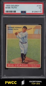 1933 Goudey Babe Ruth #144 PSA 3 VG (PWCC-E)