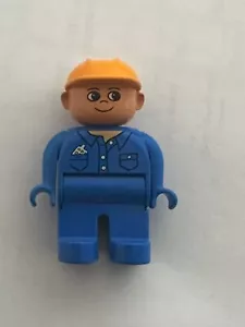 Duplo Figur, männlich, blaue Beine, blaue Spitze mit Handy in Tasche, Aufbau - Bild 1 von 1