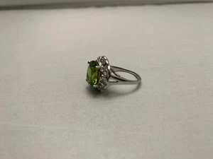 GREEN MYSTIC TOPAZ .925 STERLING SILVER FILIGREE RING SIZE 7 - Picture 1 of 6