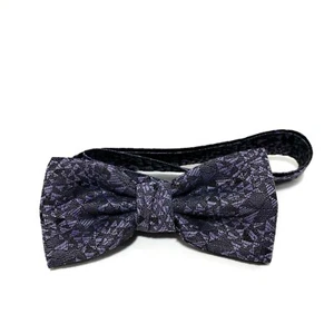 Mens Bow Tie Pre Tied Purple Vintage New Old Stock USA Made Wedding Prom - Picture 1 of 4