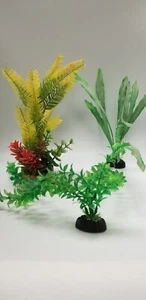 Fake Aquarium plants lot of 3  Bright colors fish plants decor decoration R4 - Picture 1 of 12