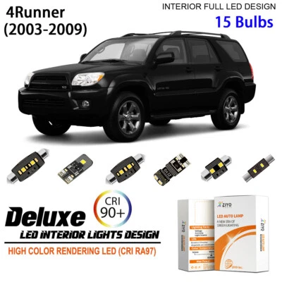 Kit de luces LED interiores para Toyota 4Runner 2003-2009 actualización de bombillas LED domo Foto 1 de 4