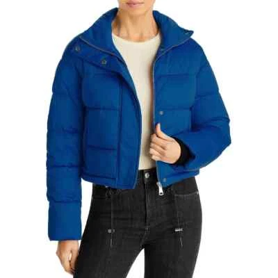 $168 Aqua Mujer Abrigo Corto Acolchado Puffer Chaqueta Prendas Exteriores, Azul Marino, Mediano Foto 1 de 2