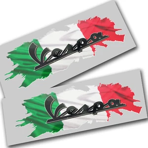 Vespa bandera italiana jack moto gráficos pegatinas calcomanías x2 LRG - Imagen 1 de 1