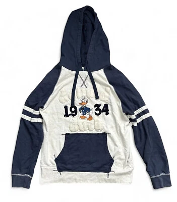 Disney Pato Donald Dos Tonos Pullover Sudadera Suéter Talla M Foto 1 de 4