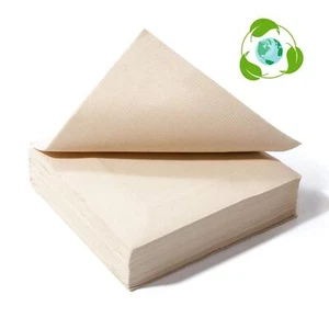 Recycled Post Consumer Napkins Compostable Unbleached Eco Lunch Napkins 50 Pcs D - Picture 1 of 7