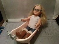 white doll bathtub by sophia's