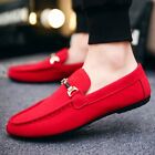 Soft Leather Slip On Loafers For Men Casual Moccasins With Rubber Sole