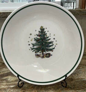 Nikko Holidays Large Pasta Serving Bowl 12.75”x2.5 Christmas Tree Design Perfect - Picture 1 of 8