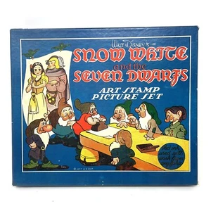 Disney's Snow White And The Seven Dwarfs Art Stamp Picture Set Original 1937 - Picture 1 of 12