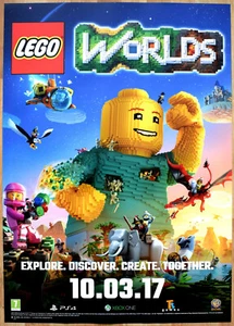 LEGO Worlds SELTEN PS4 XBOX ONE 59cm x 84cm Werbeposter #1 - Bild 1 von 2