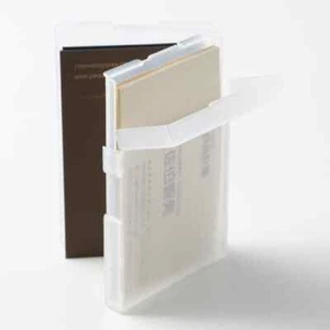 MUJI PP card case holder 30 sheets can be stored 2 COMPARTMENTS POLYPROPYLENE - Picture 1 of 3