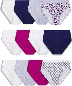 Fruit of the Loom Women Hi Cut Panties 100% Cotton Hi Cut Regular & Plus Size - Picture 1 of 8