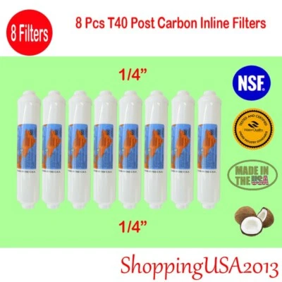 8 X T40 Inline Filter Omnipure 10X2" Post Carbone Coconut RO Water Filter - Image 1 of 4