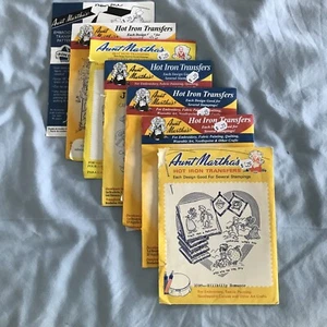 Aunt Martha's Hot Iron Transfers Hillbilly Kitchen Rabbit Bonnie Bonnet Lot of 7 - Picture 1 of 4