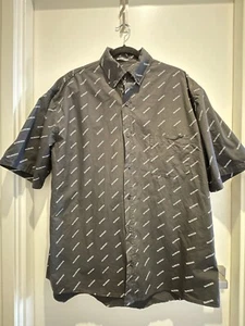Balenciaga Monogram Short Sleeved Cotton Shirt - Picture 1 of 7