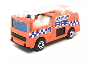 Matchbox Superfast Snorkel Fire Truck orange Rescue Unit China base MBX 7 cm - Picture 1 of 2
