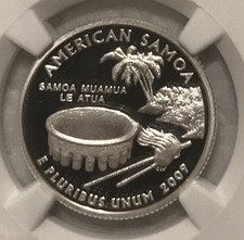 2009 S 25c Silver American Samoa Quarter NGC PF 69 UC