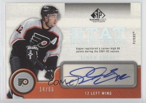 2005-06 SP Game Used Edition Statscriptions /66 Simon Gagne #ST-SG Auto