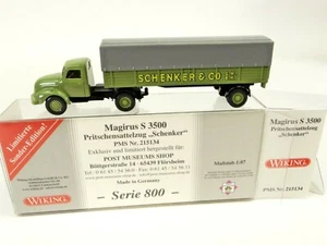 Wiking PMS 215134 Serie 800, Pritschensattelzug Magirus S 3500, SCHENKER, 1:87 - Picture 1 of 7