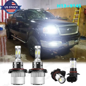 For 2004-2014 Ford F150 LED Front Headlight Hi/Lo Kit Fog Light Bulbs 1000000LM - Picture 1 of 12
