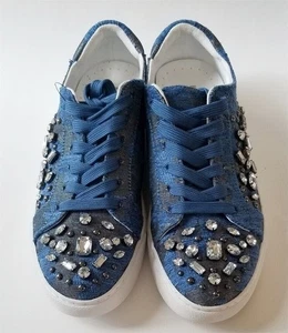 KENNETH COLE KAM 12 Blue Multi Designer Comfort Rhinestone Sneakers 6.5 - Picture 1 of 5