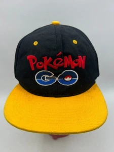 Pokemon Go Snapback Hat Cap Black Yellow Adjustable HOWD Vintage Embroidered - Picture 1 of 13