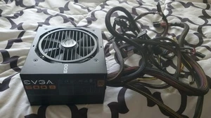 EVGA 600B 600W 80 Plus Bronze 24 Pin ATX Power Supply Unit, PSU - Photo 1/4