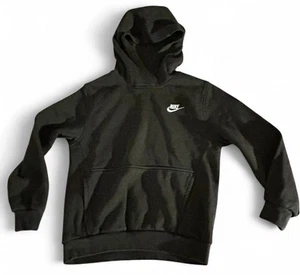 Kids Army Green Nike Fleece Hoodie Size Medium - Picture 1 of 4