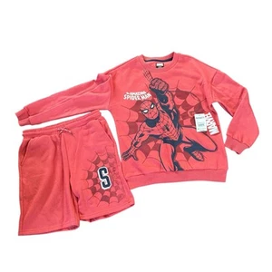 Marvel Spider-Man Niños Sudadera Pantalones Cortos Conjunto Mediano (8) Rojo Spiderman - Imagen 1 de 8