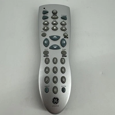 Universal Remote Control GE RC24912-D JC021 TV CBL SAT DVD VCR TESTED WORKING - Image 1 of 4