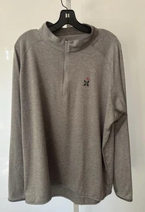 Men’s Peter Millar Quarter Zip Gray Golf Pullover Sun Protect XXL Ball Mark Logo - Picture 1 of 18