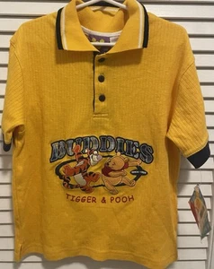 Vintage Winnie The Pooh Sleeve Polo Shirt Embroidered Kids Size 7 Tigger - Picture 1 of 6